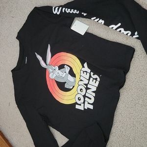 Black Looney Tunes Long Sleeve Shirt